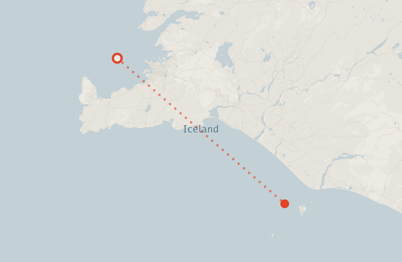 Activity map — real sighting points on an OpenStreetMap basemap