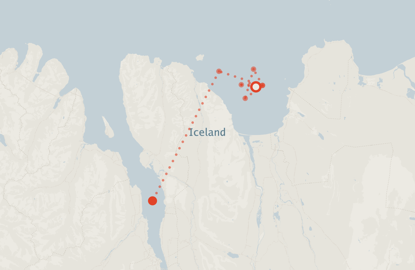 Activity map — real sighting points on an OpenStreetMap basemap