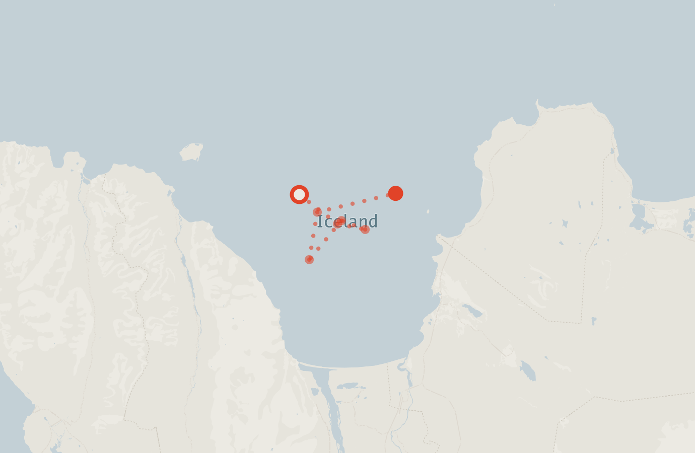 Activity map — real sighting points on an OpenStreetMap basemap