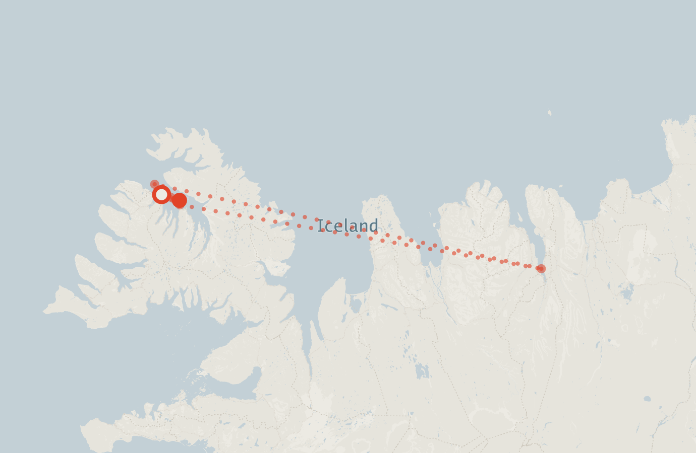 Activity map — real sighting points on an OpenStreetMap basemap