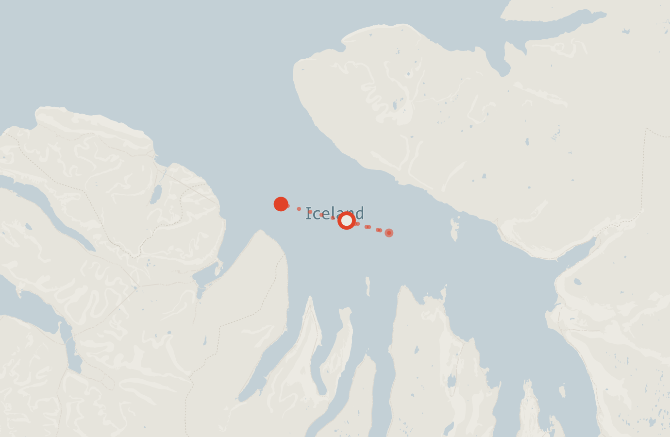 Activity map — real sighting points on an OpenStreetMap basemap