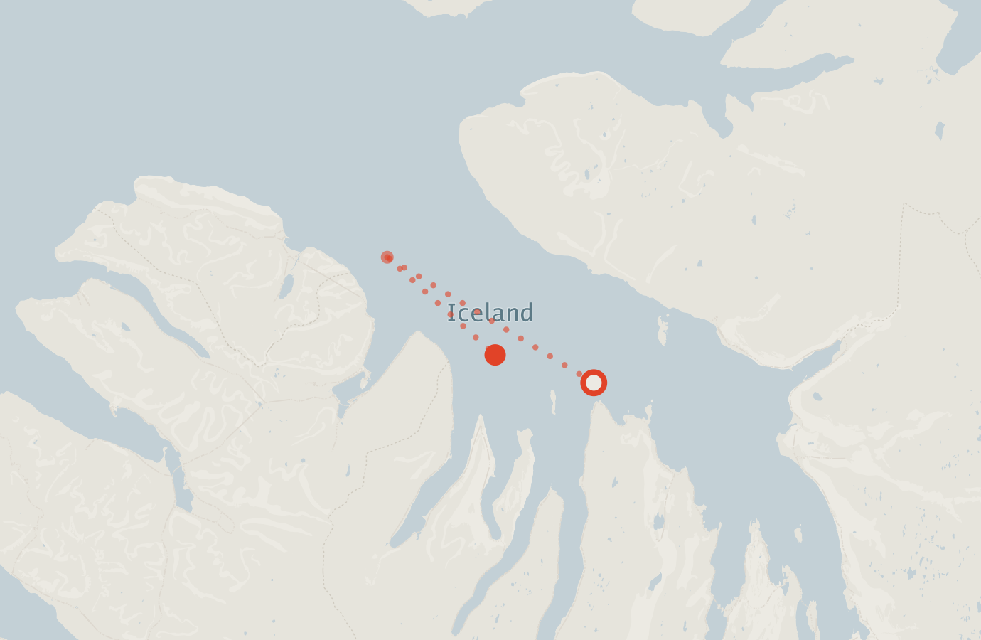 Activity map — real sighting points on an OpenStreetMap basemap