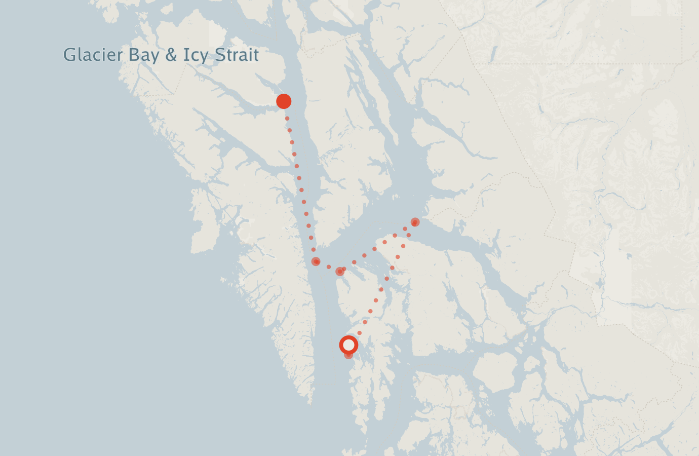 Activity map — real sighting points on an OpenStreetMap basemap