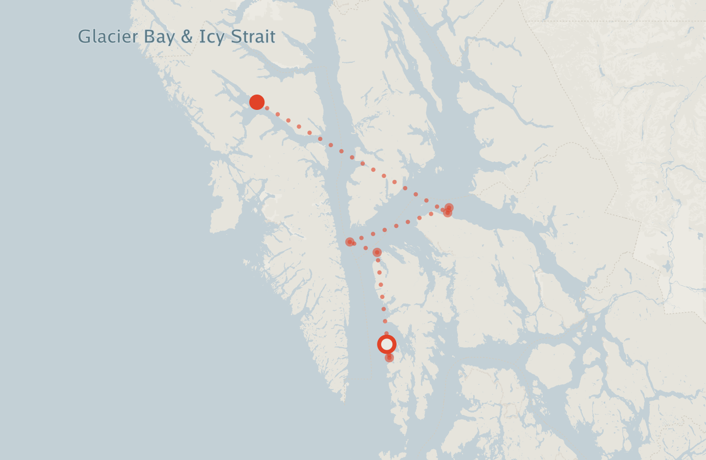 Activity map — real sighting points on an OpenStreetMap basemap