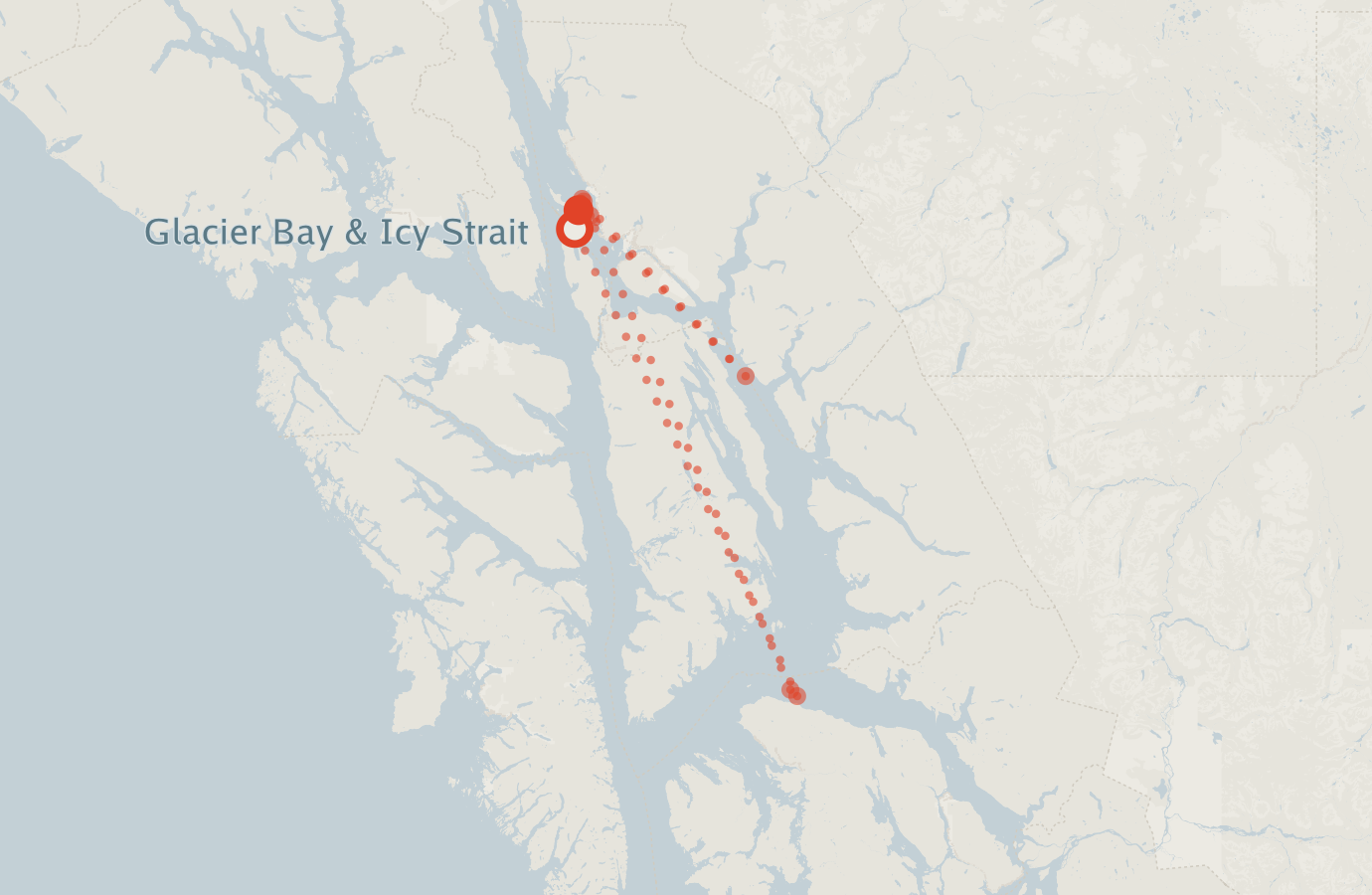 Activity map — real sighting points on an OpenStreetMap basemap