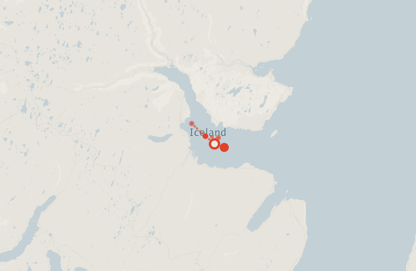 Activity map — real sighting points on an OpenStreetMap basemap