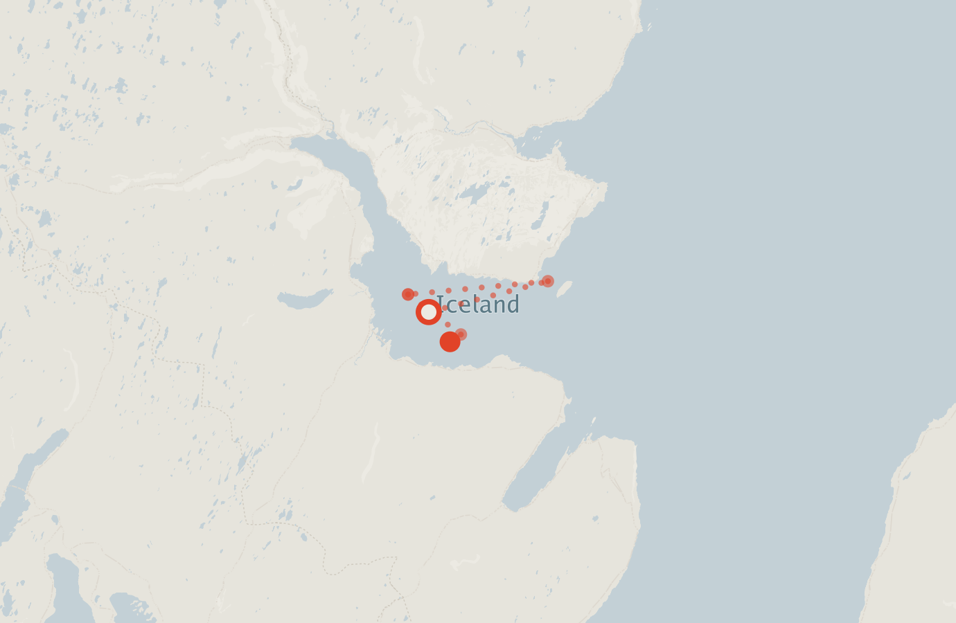 Activity map — real sighting points on an OpenStreetMap basemap