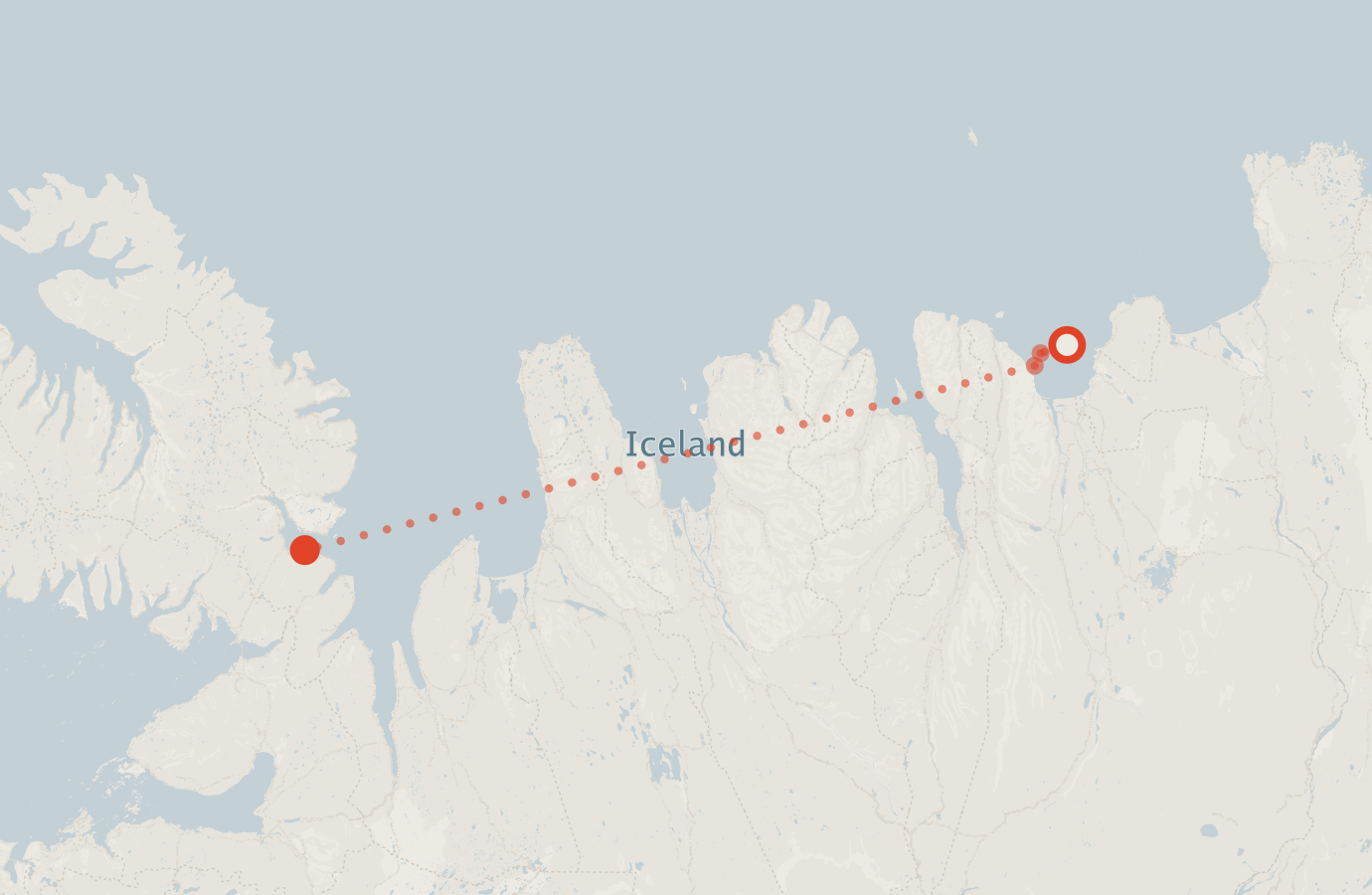 Activity map — real sighting points on an OpenStreetMap basemap