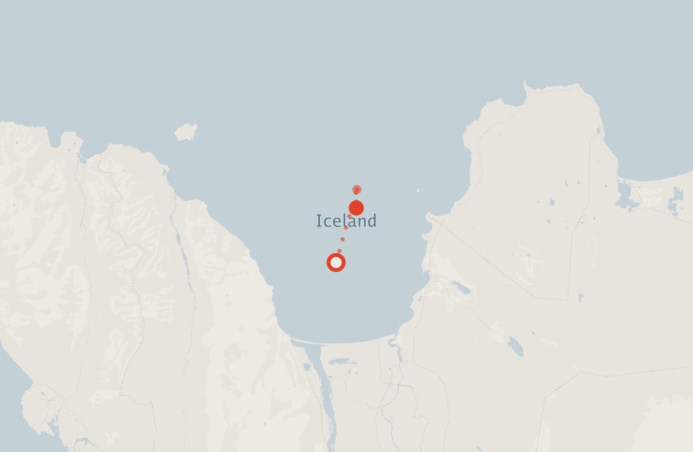 Activity map — real sighting points on an OpenStreetMap basemap