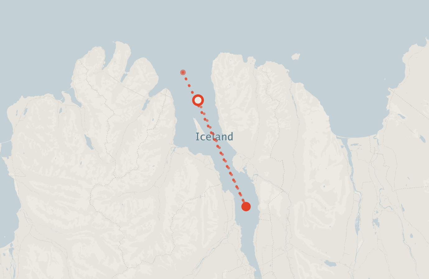 Activity map — real sighting points on an OpenStreetMap basemap