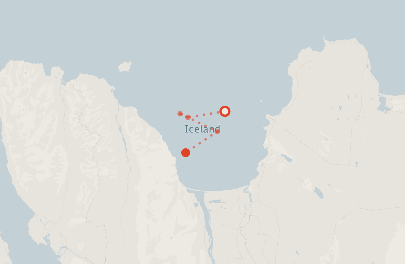 Activity map — real sighting points on an OpenStreetMap basemap