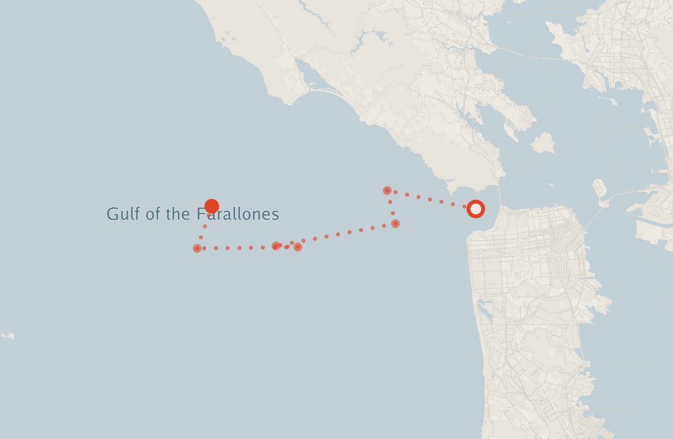 Activity map — real sighting points on an OpenStreetMap basemap