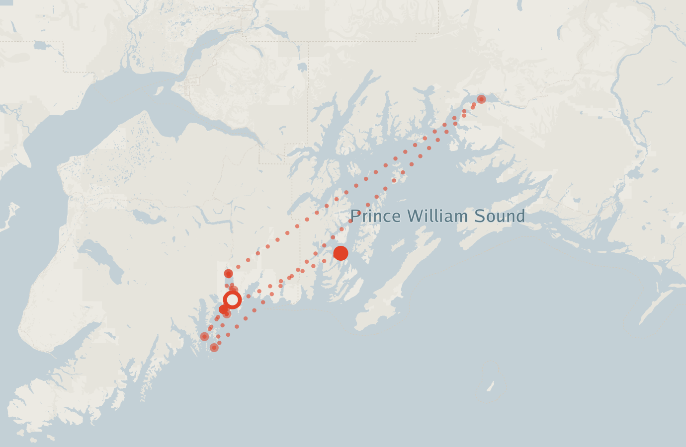 Activity map — real sighting points on an OpenStreetMap basemap