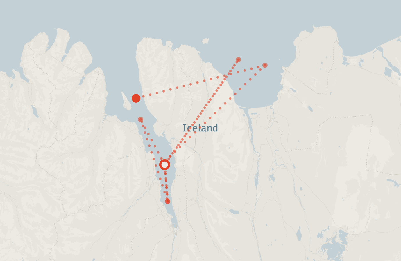 Activity map — real sighting points on an OpenStreetMap basemap