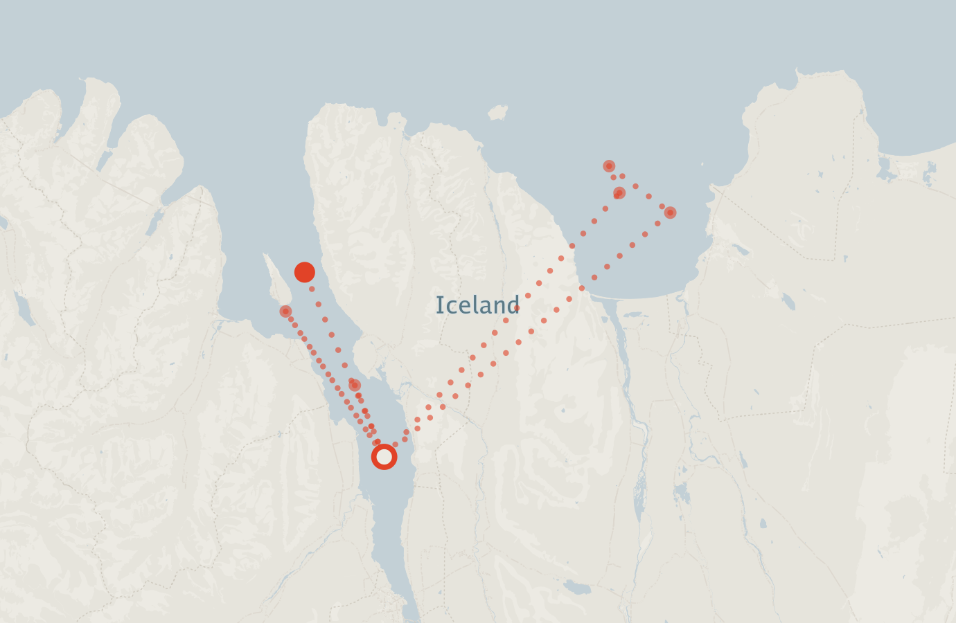 Activity map — real sighting points on an OpenStreetMap basemap