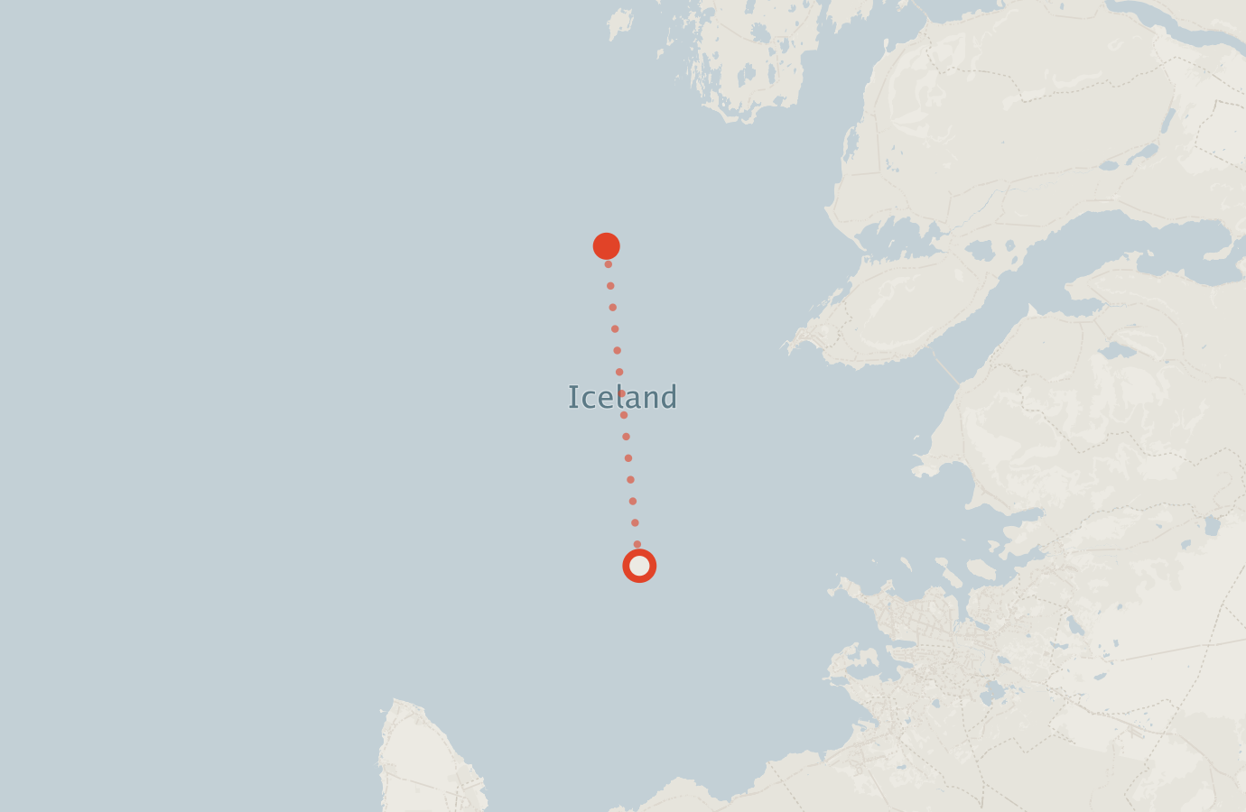 Activity map — real sighting points on an OpenStreetMap basemap