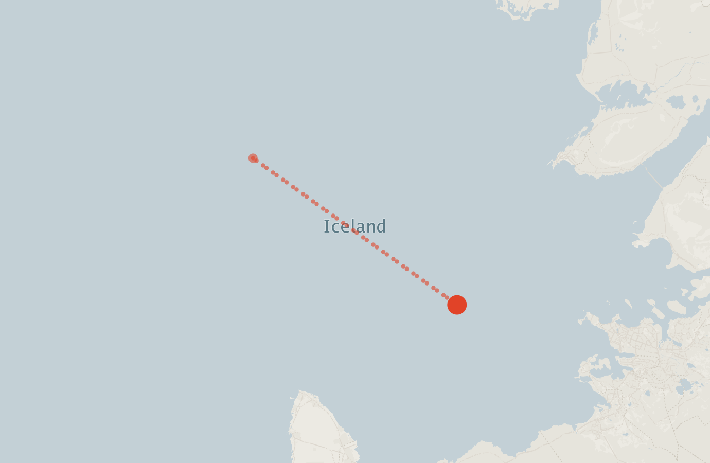 Activity map — real sighting points on an OpenStreetMap basemap