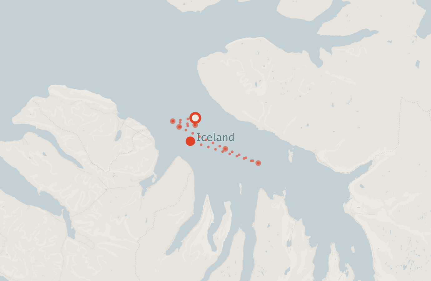 Activity map — real sighting points on an OpenStreetMap basemap