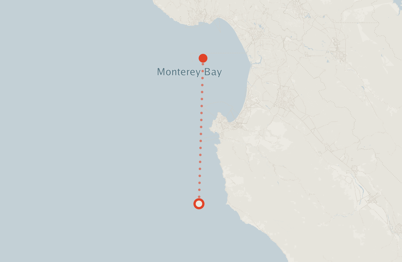 Activity map — real sighting points on an OpenStreetMap basemap