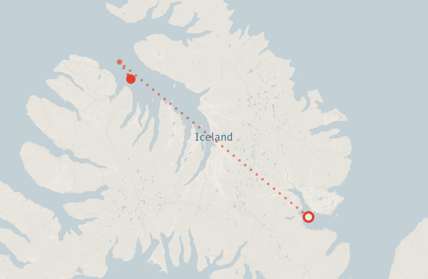 Activity map — real sighting points on an OpenStreetMap basemap