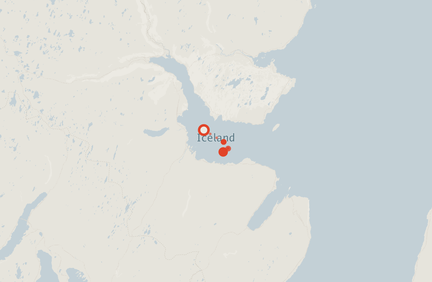 Activity map — real sighting points on an OpenStreetMap basemap