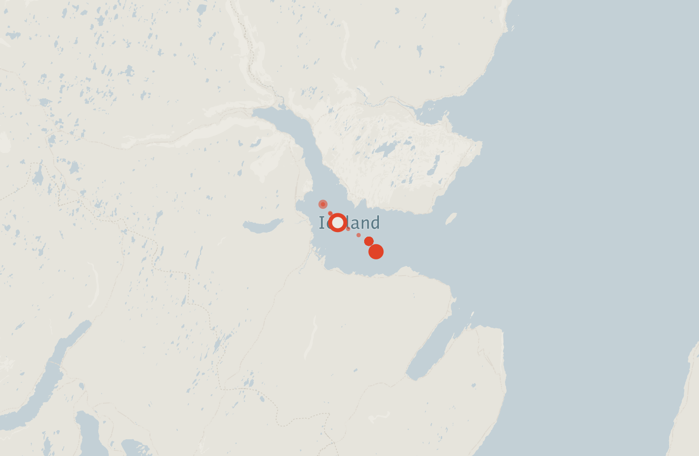 Activity map — real sighting points on an OpenStreetMap basemap