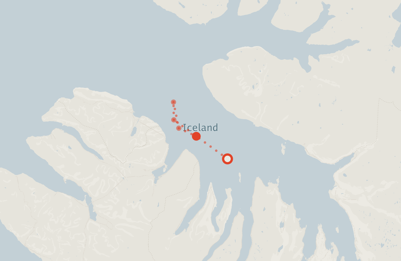 Activity map — real sighting points on an OpenStreetMap basemap