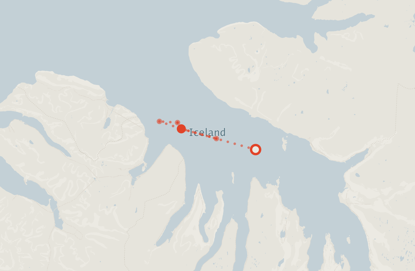 Activity map — real sighting points on an OpenStreetMap basemap