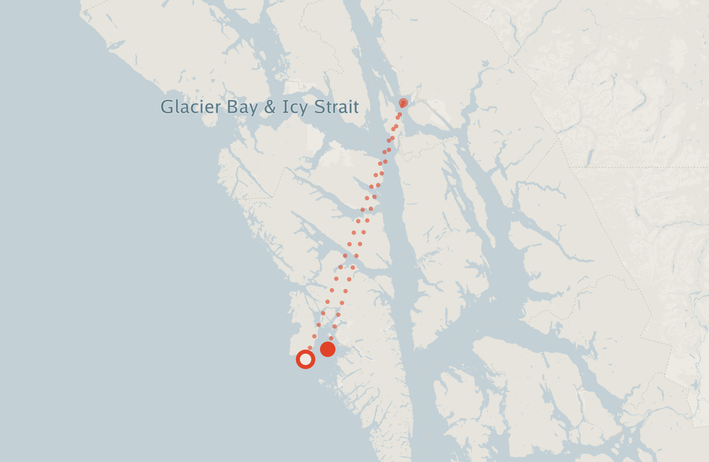 Activity map — real sighting points on an OpenStreetMap basemap
