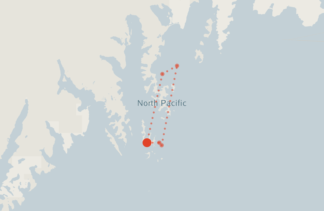 Activity map — real sighting points on an OpenStreetMap basemap