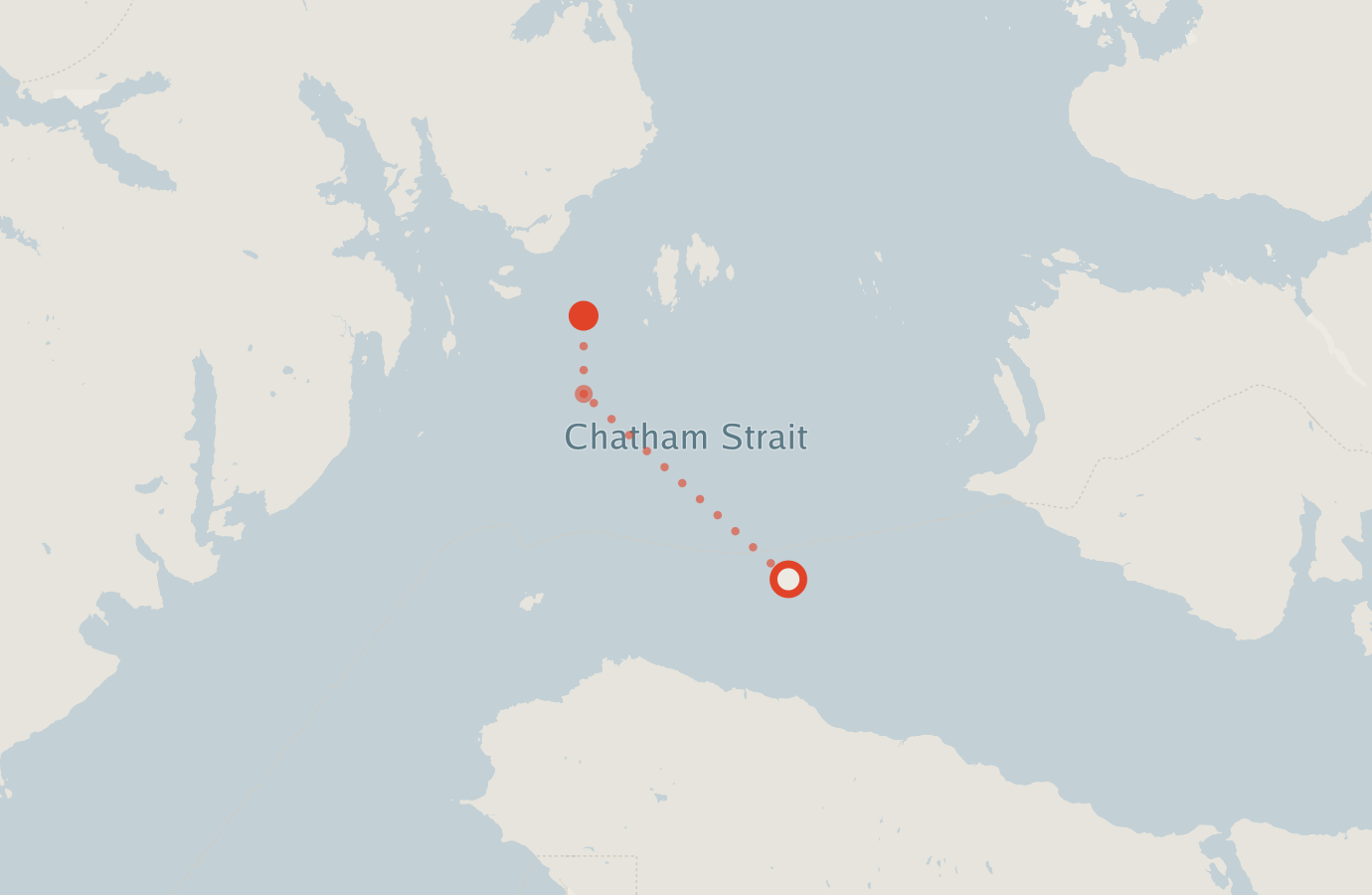 Activity map — real sighting points on an OpenStreetMap basemap