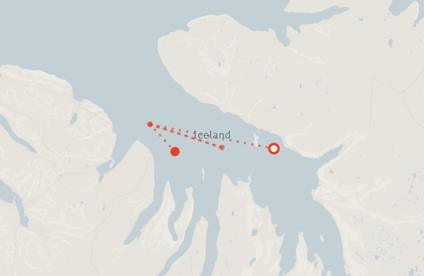 Activity map — real sighting points on an OpenStreetMap basemap