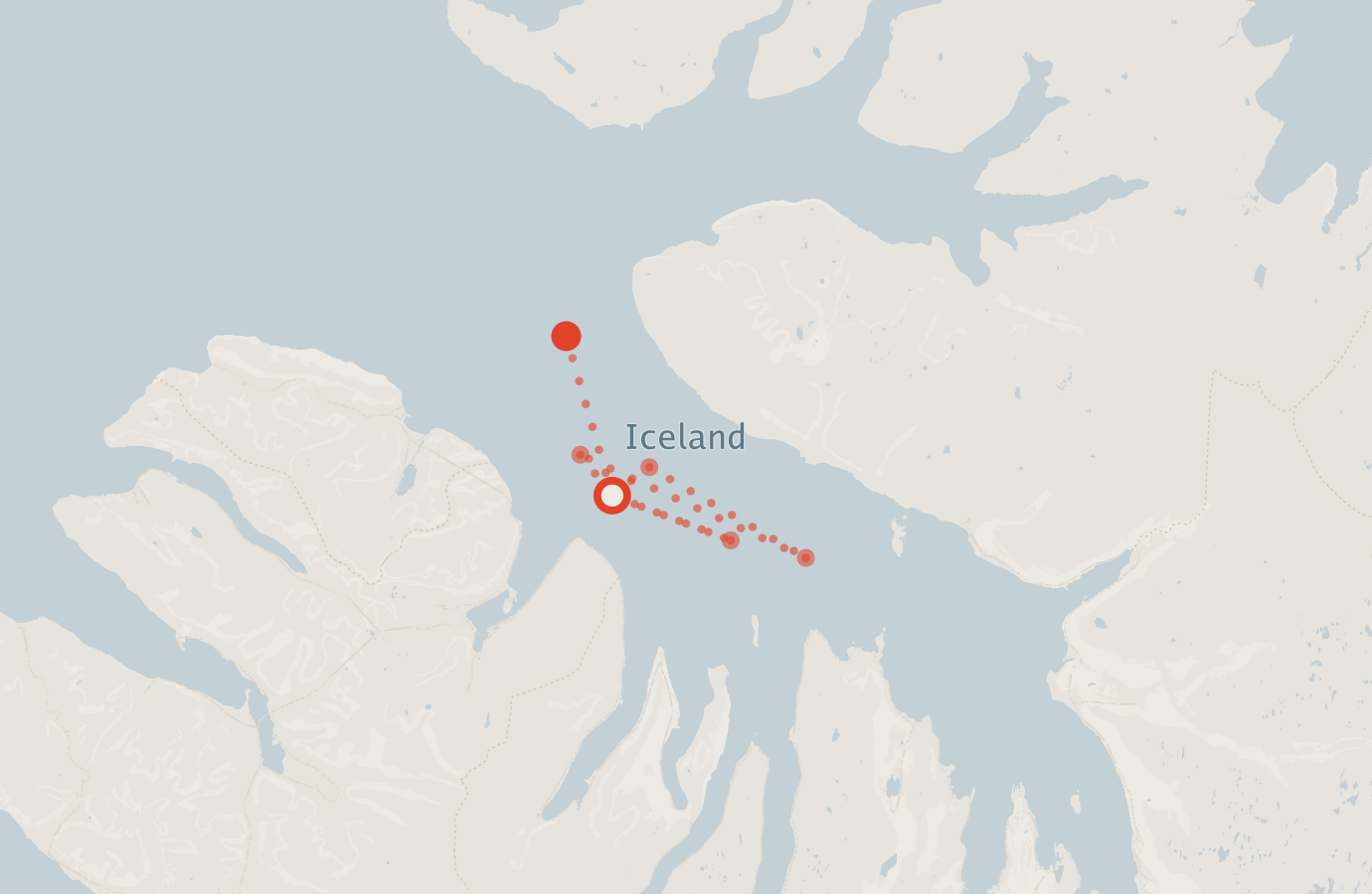 Activity map — real sighting points on an OpenStreetMap basemap