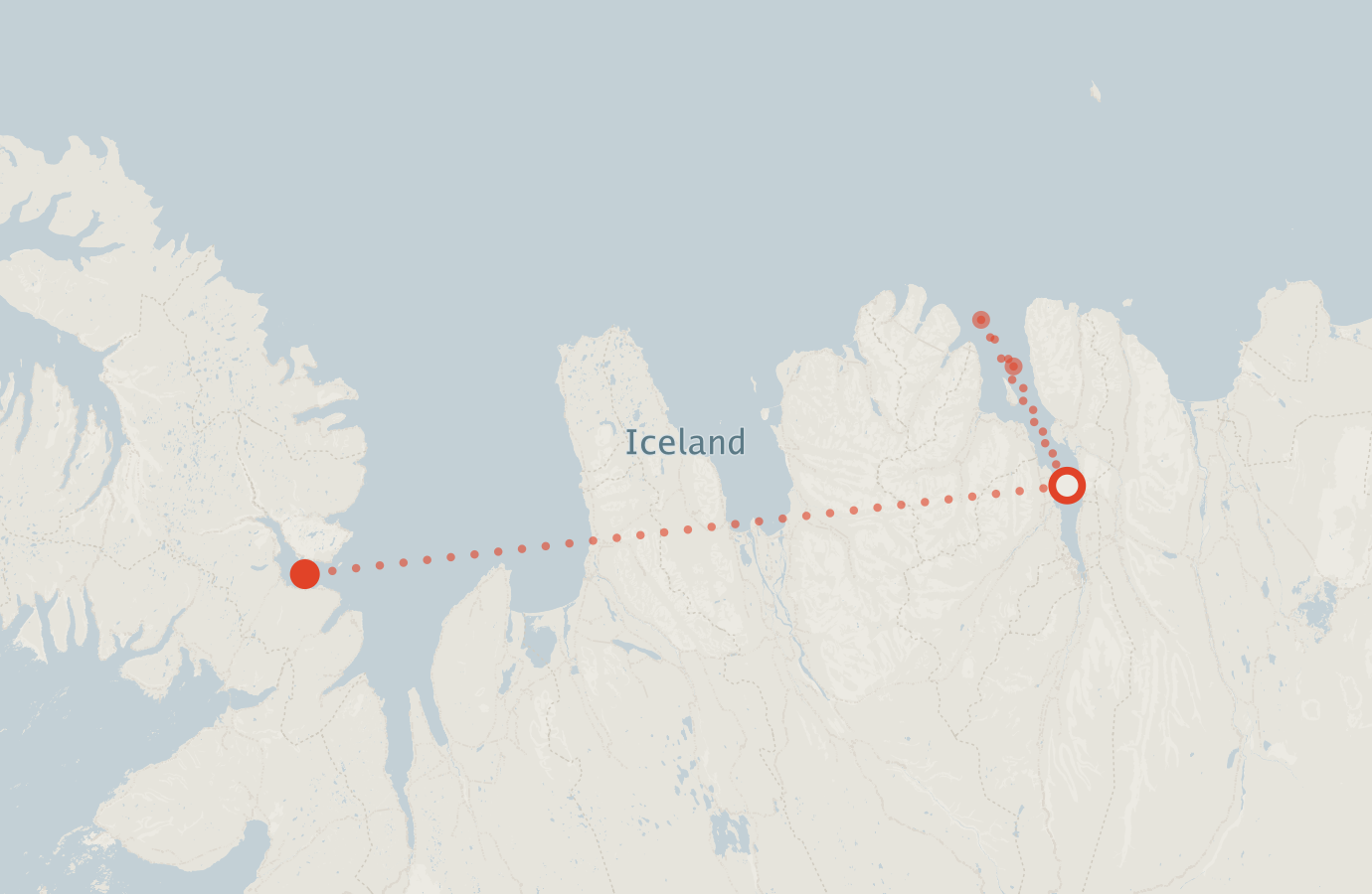 Activity map — real sighting points on an OpenStreetMap basemap