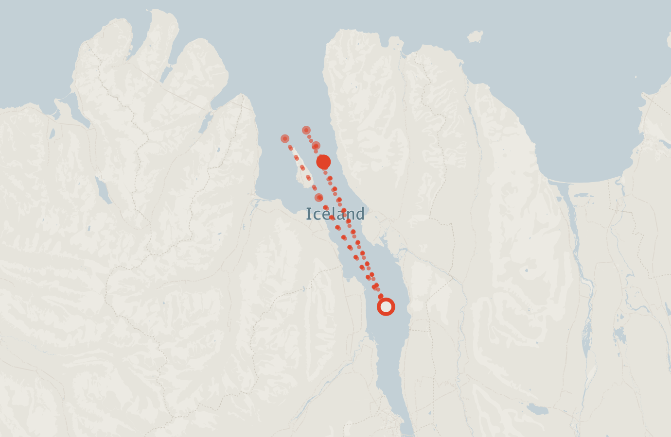 Activity map — real sighting points on an OpenStreetMap basemap