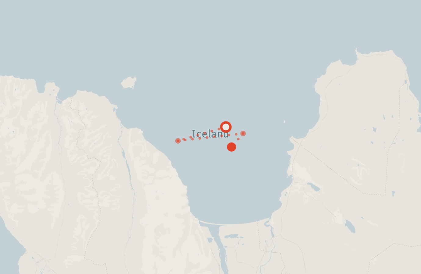 Activity map — real sighting points on an OpenStreetMap basemap