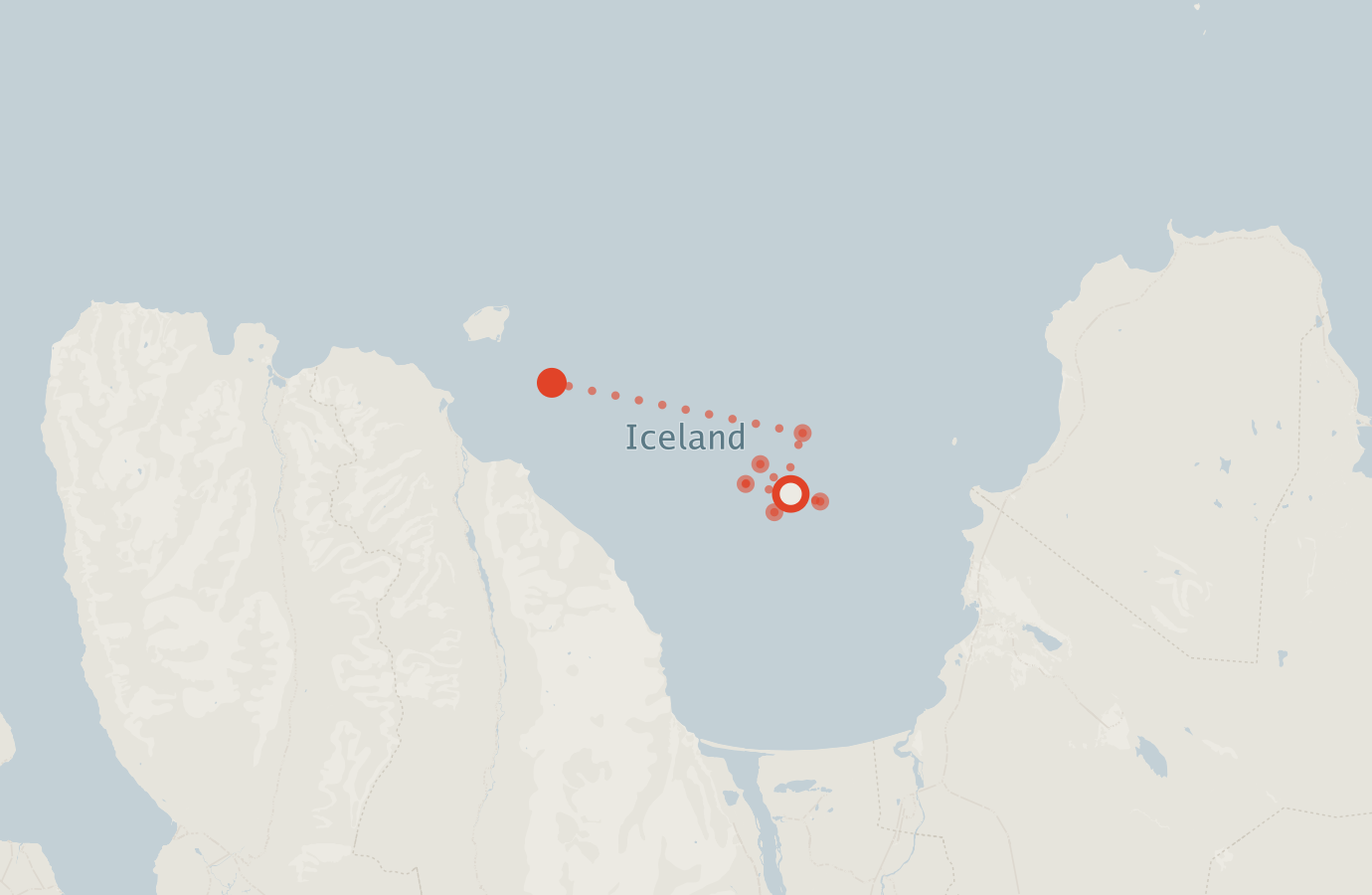 Activity map — real sighting points on an OpenStreetMap basemap
