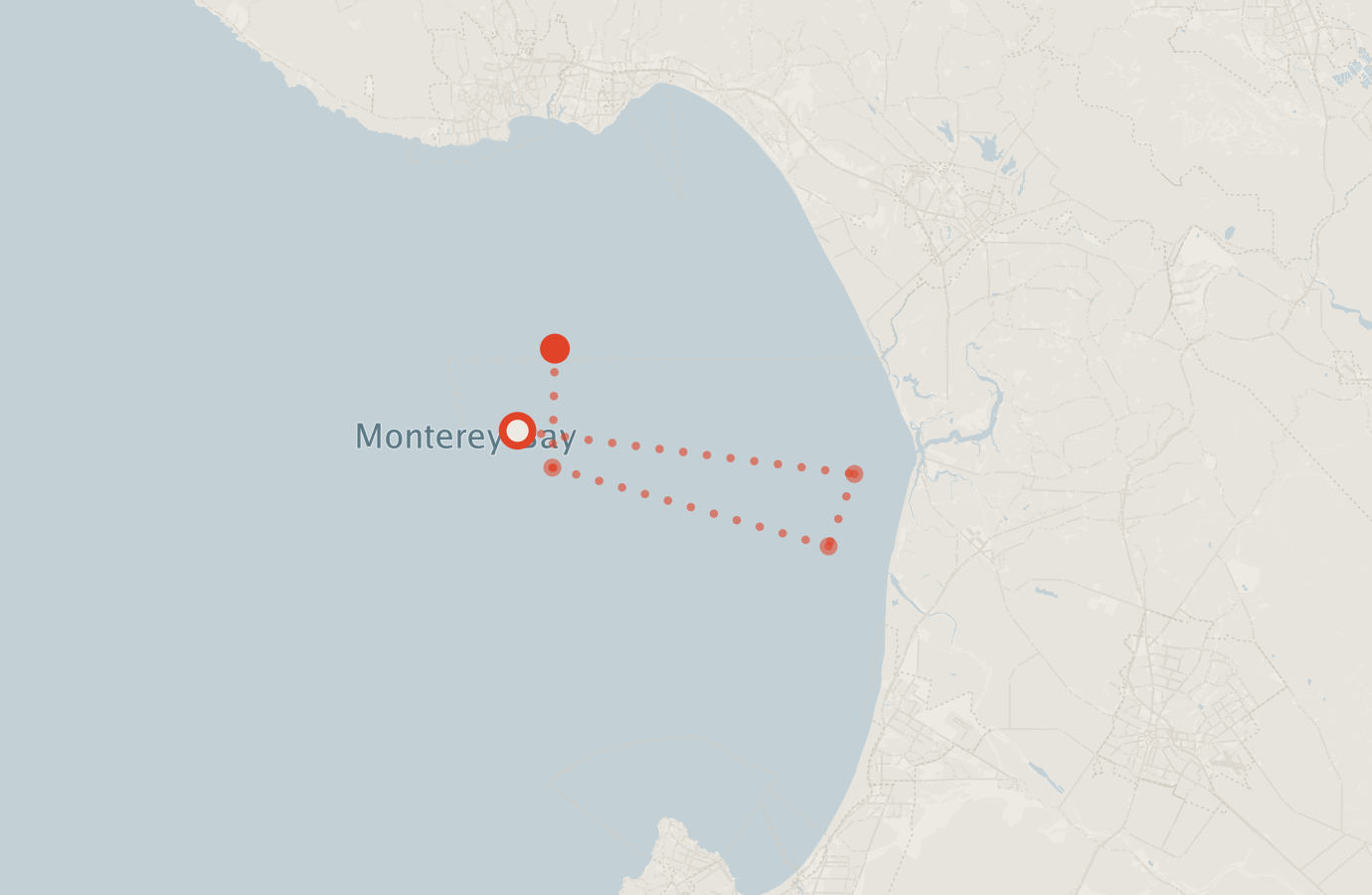 Activity map — real sighting points on an OpenStreetMap basemap
