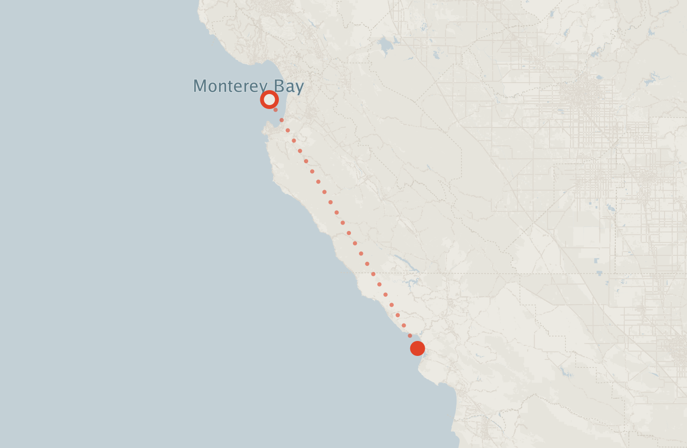 Activity map — real sighting points on an OpenStreetMap basemap