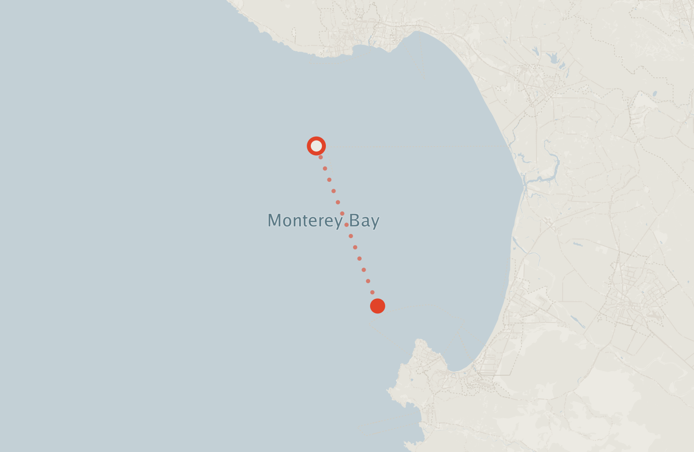 Activity map — real sighting points on an OpenStreetMap basemap