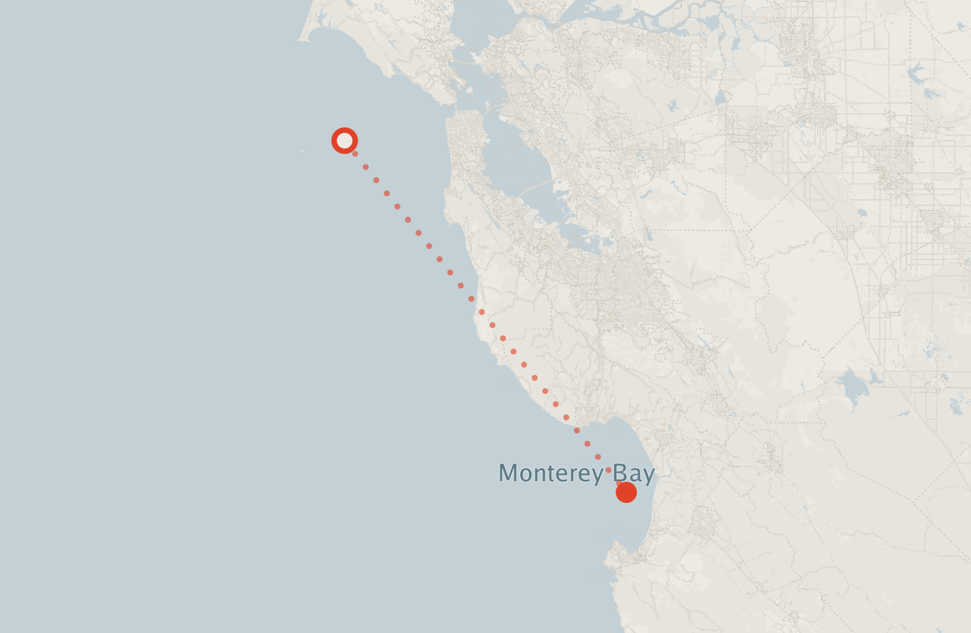 Activity map — real sighting points on an OpenStreetMap basemap