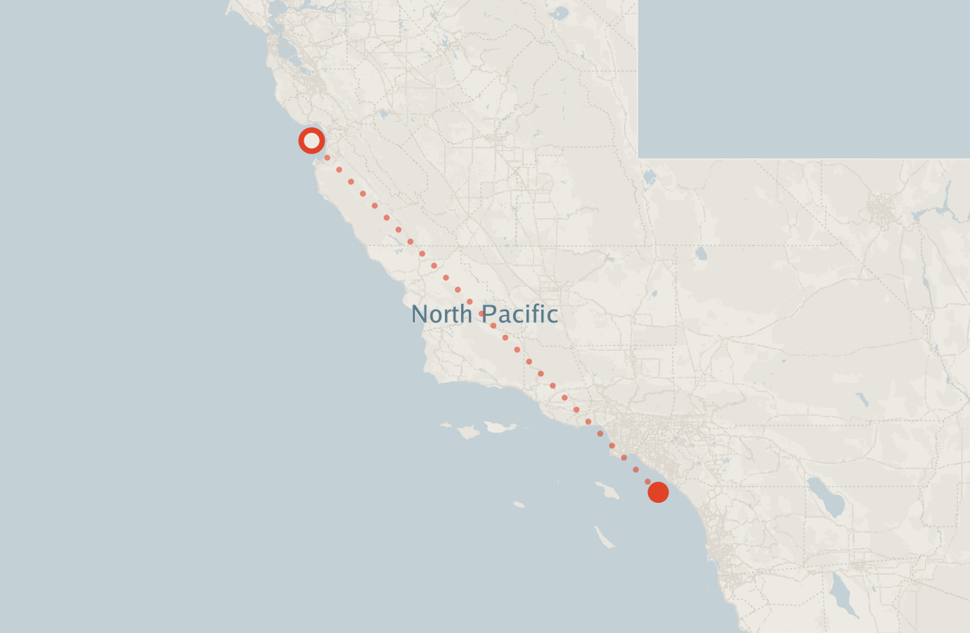 Activity map — real sighting points on an OpenStreetMap basemap