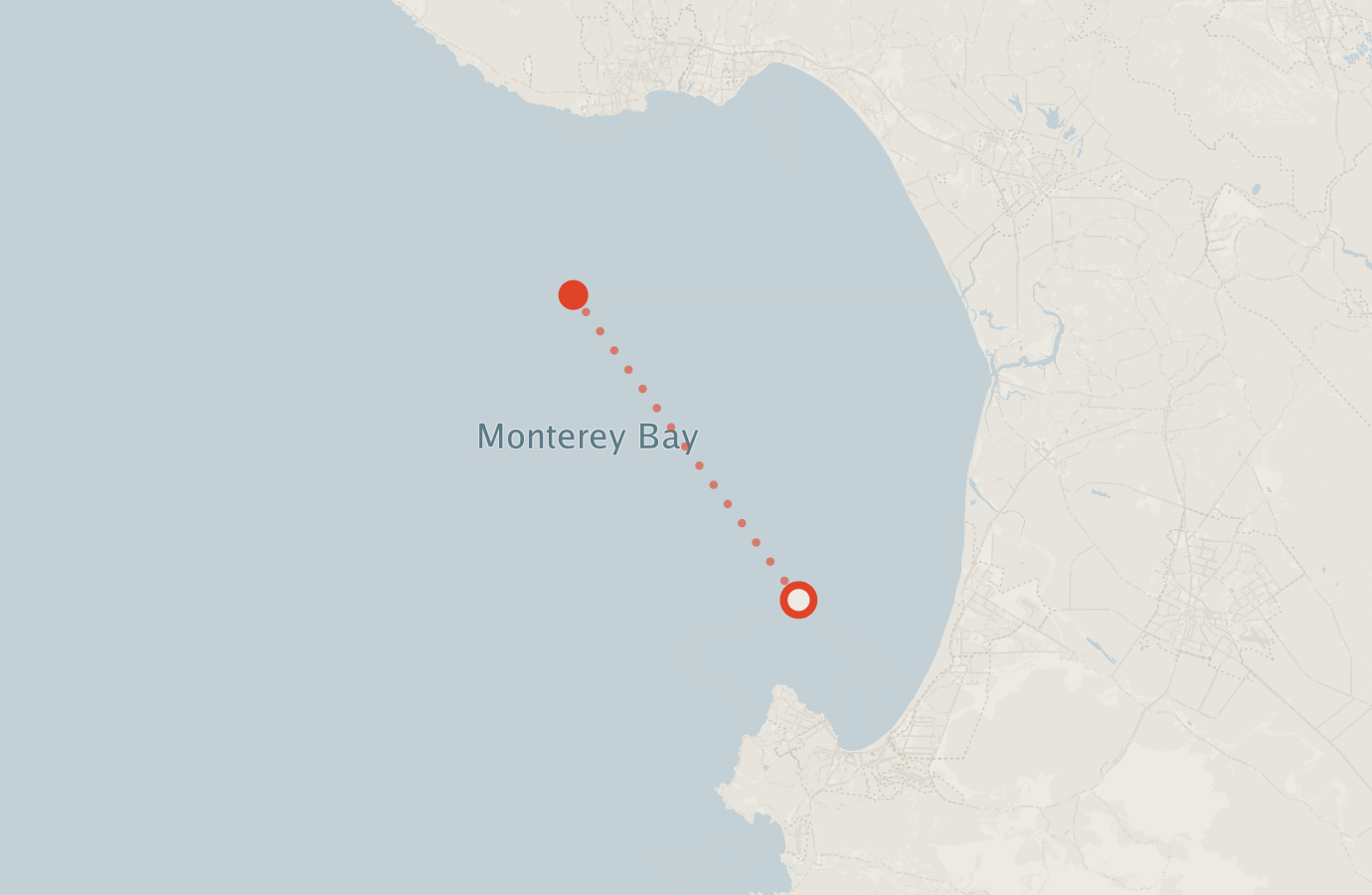 Activity map — real sighting points on an OpenStreetMap basemap