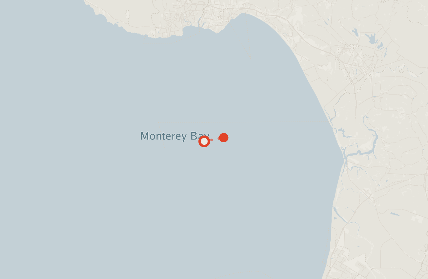 Activity map — real sighting points on an OpenStreetMap basemap