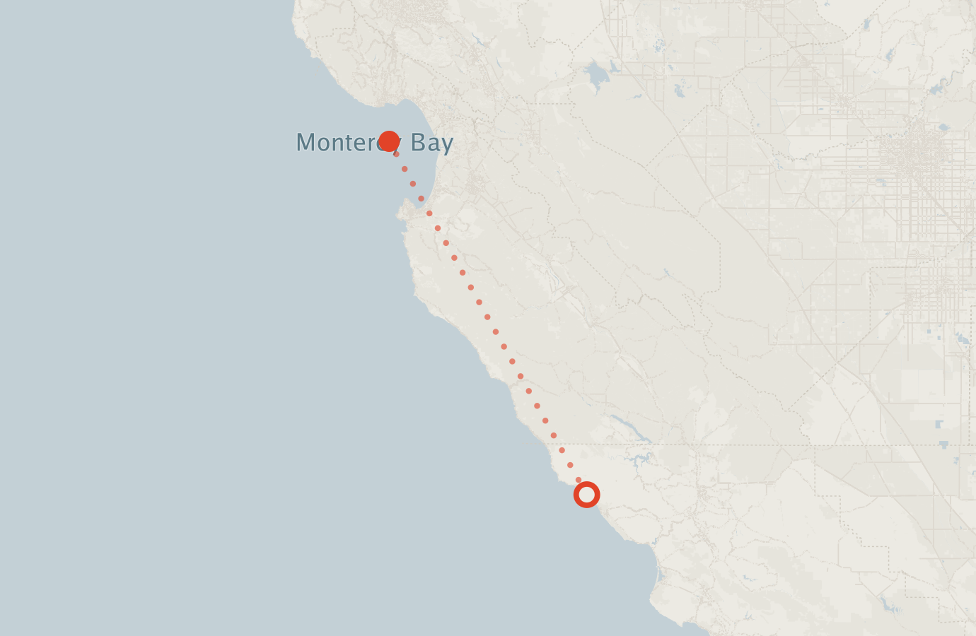 Activity map — real sighting points on an OpenStreetMap basemap
