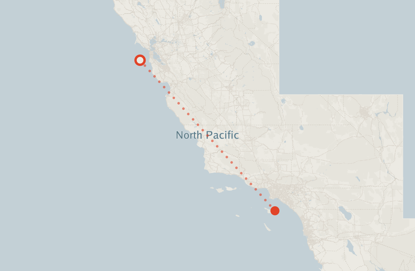 Activity map — real sighting points on an OpenStreetMap basemap