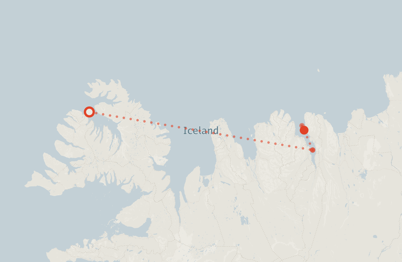 Activity map — real sighting points on an OpenStreetMap basemap