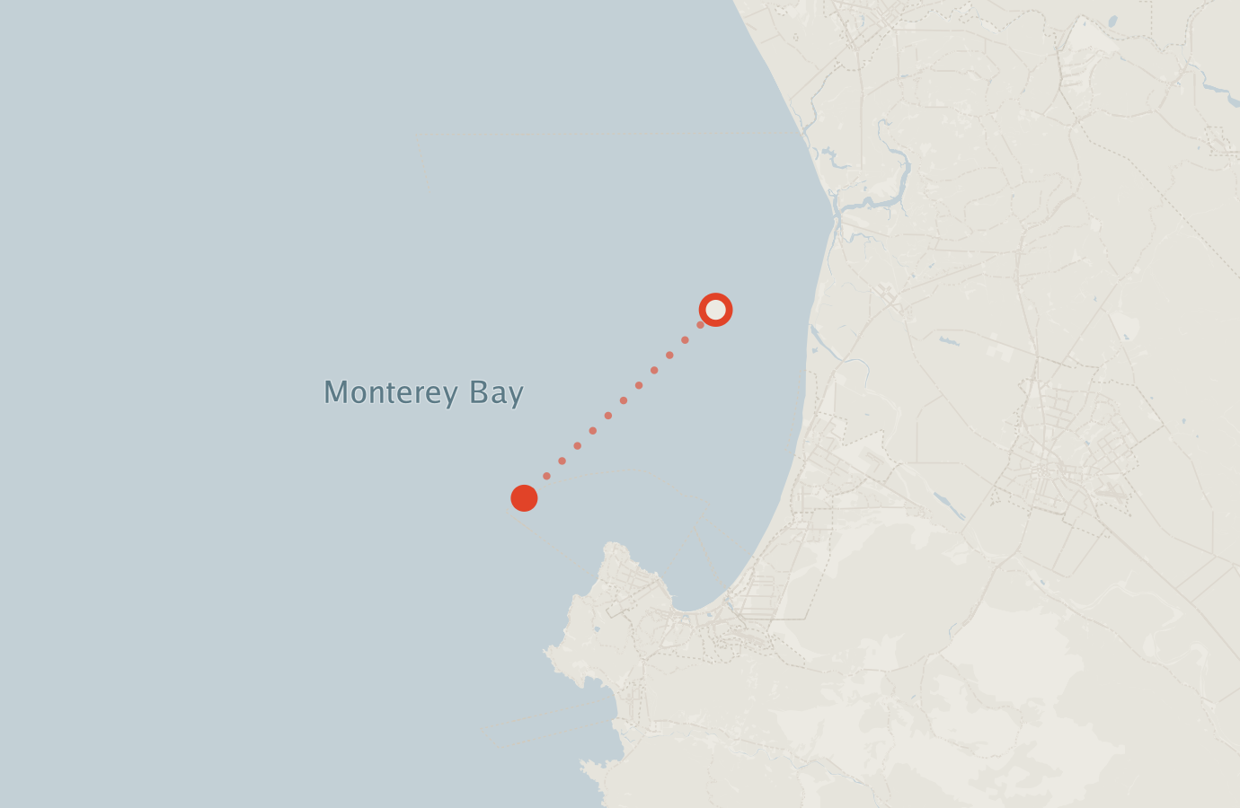 Activity map — real sighting points on an OpenStreetMap basemap