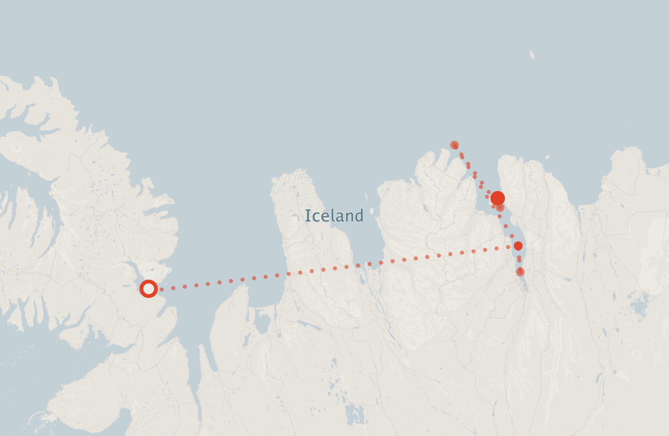 Activity map — real sighting points on an OpenStreetMap basemap
