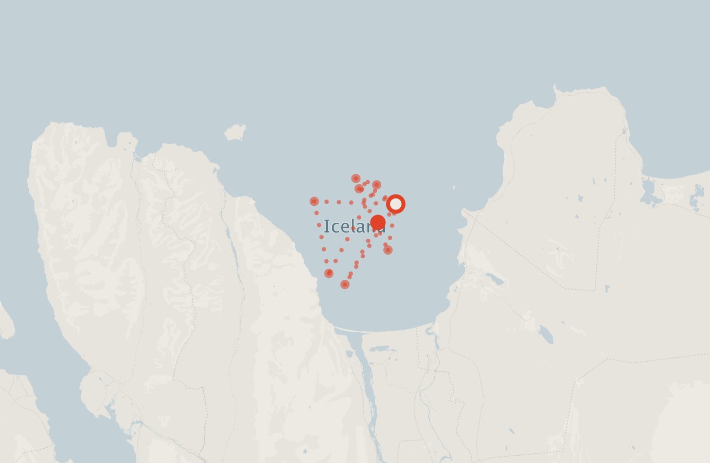 Activity map — real sighting points on an OpenStreetMap basemap